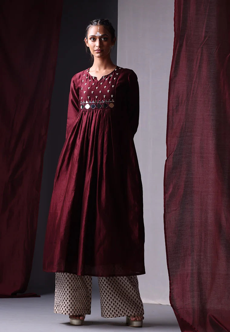 Silk Chanderi Kurta & Pant Set