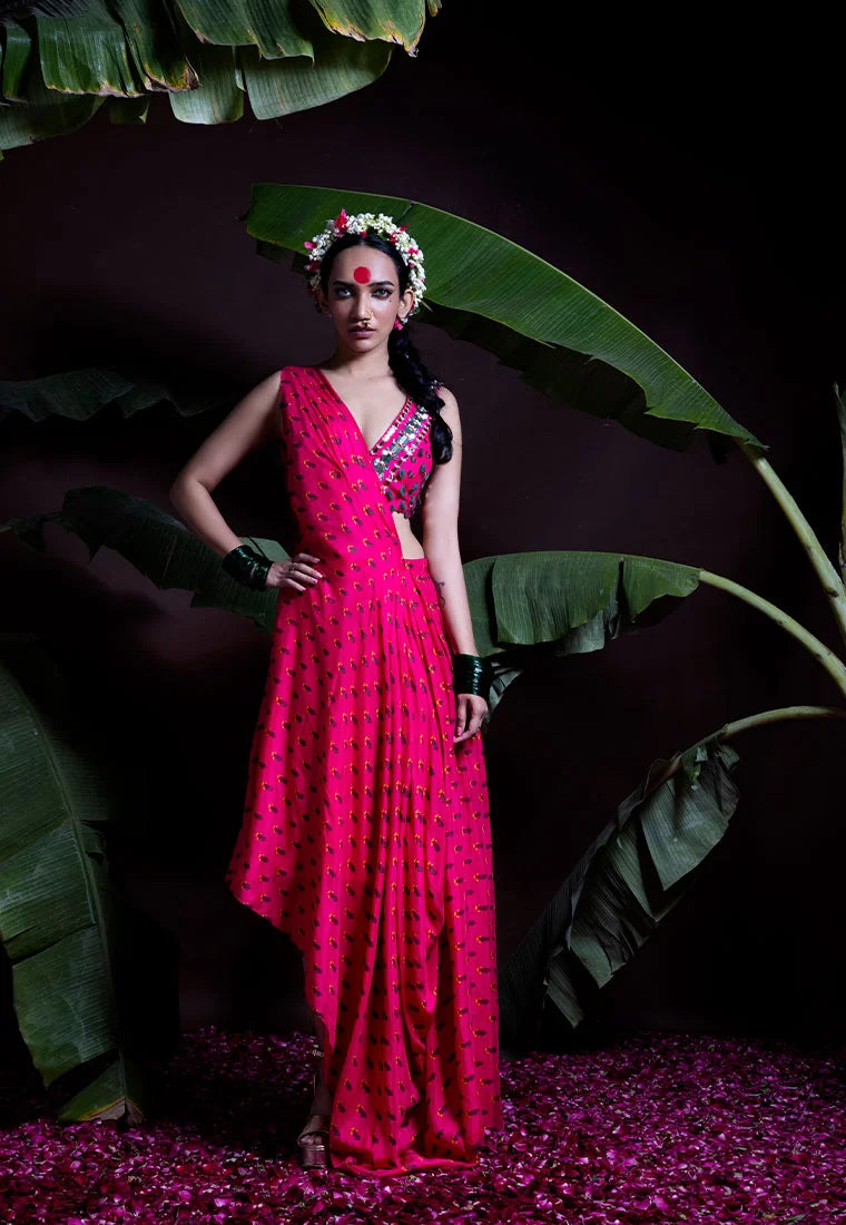 Drape Dress & Choli