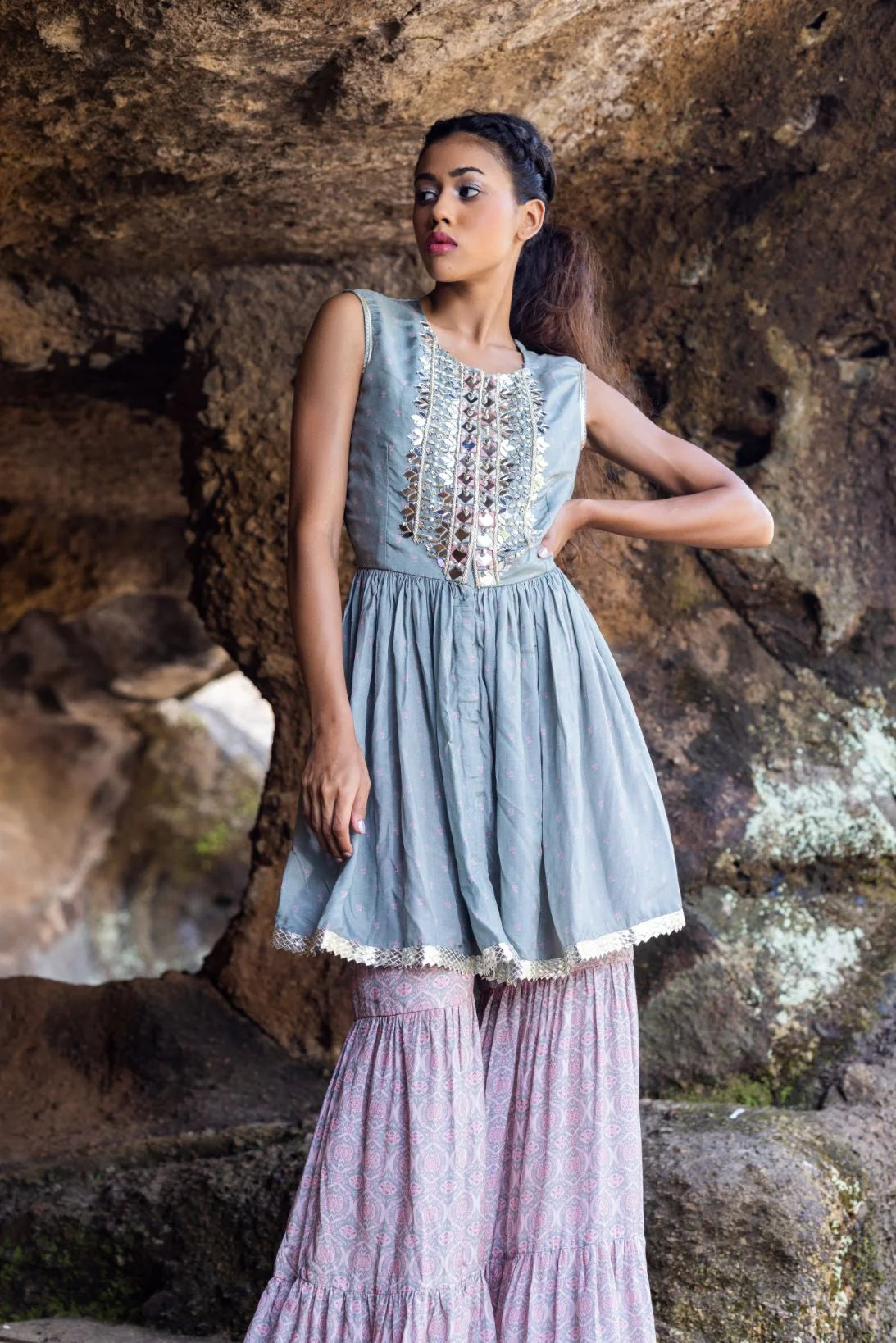 Peplum Top and Sharara – Label Yogita Kadam