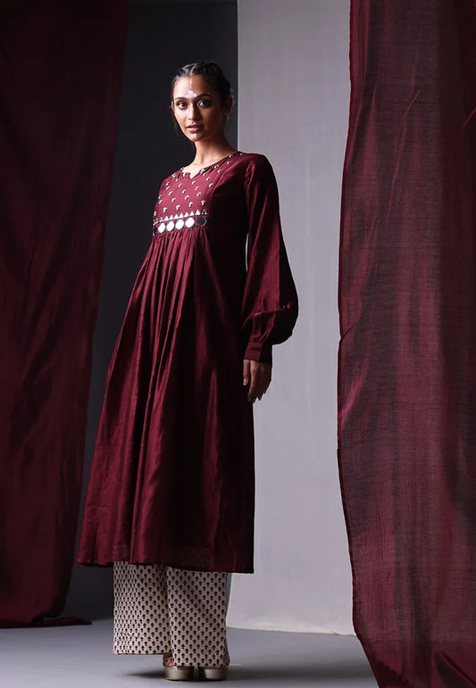 Silk Chanderi Kurta & Pant Set